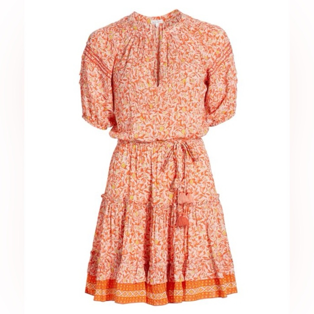 Poupette St Barth Bona lemon print mini dress